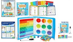 Interactive Magnetic Fraction Puzzle with 102 Colorful Learning Pieces