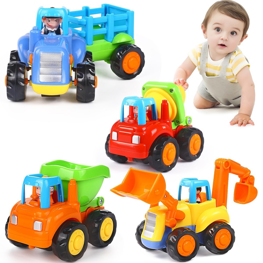 Inertia Toy Early Educational Toddler Baby Toy Friction Powered Cars Push and…