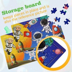 Wooden Puzzles Toys for Kids Ages 4-6, Set of 3 Packs with 60-Piece Wood…