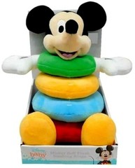 Disney Baby Mickey Mouse Soft Plush Stacking Ring Toy Infant Shower Gift Sensory