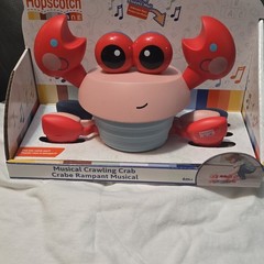 Hopscotch Lane Musical Crawling Crab Toy Sea Life Red/Pink/Blue 6m+