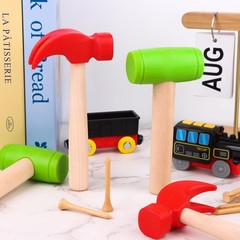 10Pcs Toy Hammer Set With 100Pcs Small Wooden Simulation Fake Maintenance Too…