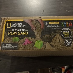 NATIONAL GEOGRAPHIC Moon Sand – 12 Lbs. of Play Sand with Castle Molds (Natur…
