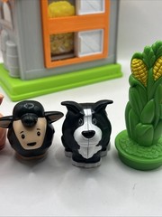 Little People Hard At Work Chicken Coop Farm Animals Dog Corn Garden Lot of 7