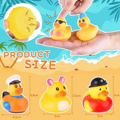 55 Packs Rubber Ducks in Bulk Assortment Jeep for 55PCS 2″ Duck