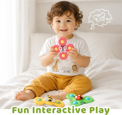 Strong Suction Cup Fidget Rotating Sensory Bath Toys for Baby Christmas Stocking