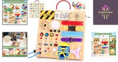 Engaging Montessori Busy Board for Ages 1-3 – Develop Skills with LED Lights