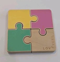 LOVEVERY Chunky Wooden Jigsaw Puzzle Complete from Companion 22-24 Months Kit