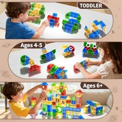 Magnet Toy for Toddlers 3-5, 115 Pieces Magnet Building Toys for Kids 4-8, Presc