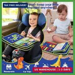 Toddler Sensory Busy Board: Travel Toy Activity Book for Girls Boys, Motor Skill