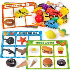 Montessori Sorting Toy for Toddlers – Animals, Dinosaurs, Fruits, Vehicles, Educ