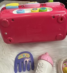 Vtech Care for Me Learning Puppy Carrier Toy Includes Accessories Works Pink Dog