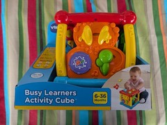 VTech Busy Learners Activity Cube Baby Toddler Learning Toy Lights Sounds 6–36M