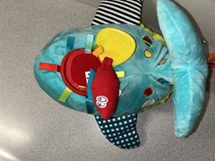 Dolce Play & Learn Whale Plush Interactive Baby Toy Textured Zipper Motor Skills