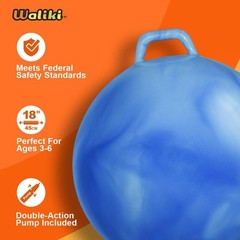 Hop Ball Toy for Boys and Girls Ages 3-6 | Blue 18” Hopper for Relay Races & …