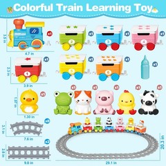 Learning Toy for Toddlers Ages 2-4, Toys Trains with Lights, Music & Steam, C…