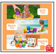 MOONTOY Stacking Cups Baby Toys 6 10 12 18 Months Montessori Toys for 1 Year