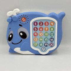 Fisher Price Linkimals 1-20 Count & Quiz Whale Learning Toy Lights Sounds WORKS