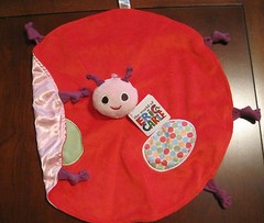 New NWT Kids Preferred Eric Carle Red Ladybug Knot Security Blanket Rattle
