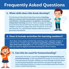 Montessori Preschool Busy Book for Toddlers Ages 3 and Up – Preassembled – Pr…