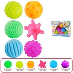 6Pcs Textured Multi Ball Set Develop Tactile Senses Toy Baby Hand Soft Ball Gift