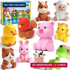 Coogam 10Pcs Farm Animal Matching Toys, Fine Motor Sorting Games for Kids Age 1-