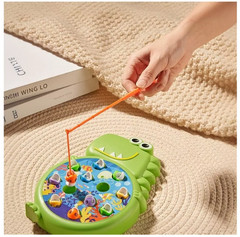 Dinosaur Fishing Learning Toy Interactive Activity Kids Hand-Eye Coordination