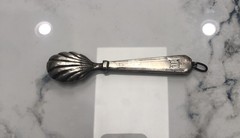 Vintage 925 Sterling Silver Baby Rattle Monogrammed Children’s Toy