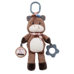 Plush Horse 14 inch Activity Toy with Crinkle, Rattle, Teether and Travel Hoo…