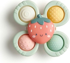 Itzy Ritzy Pop Whirl Strawberry Fidget Spinner Travel Bath Toy