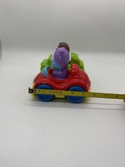 Bright Starts Push N Go Monkey & Hippo Friction Cars With Sounds Working Lot 2
