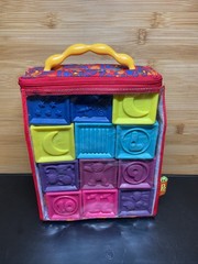 B. Toys Baby 12 Soft Silicon Stacking Blocks Numbers 1-10 Animals Texture Colors