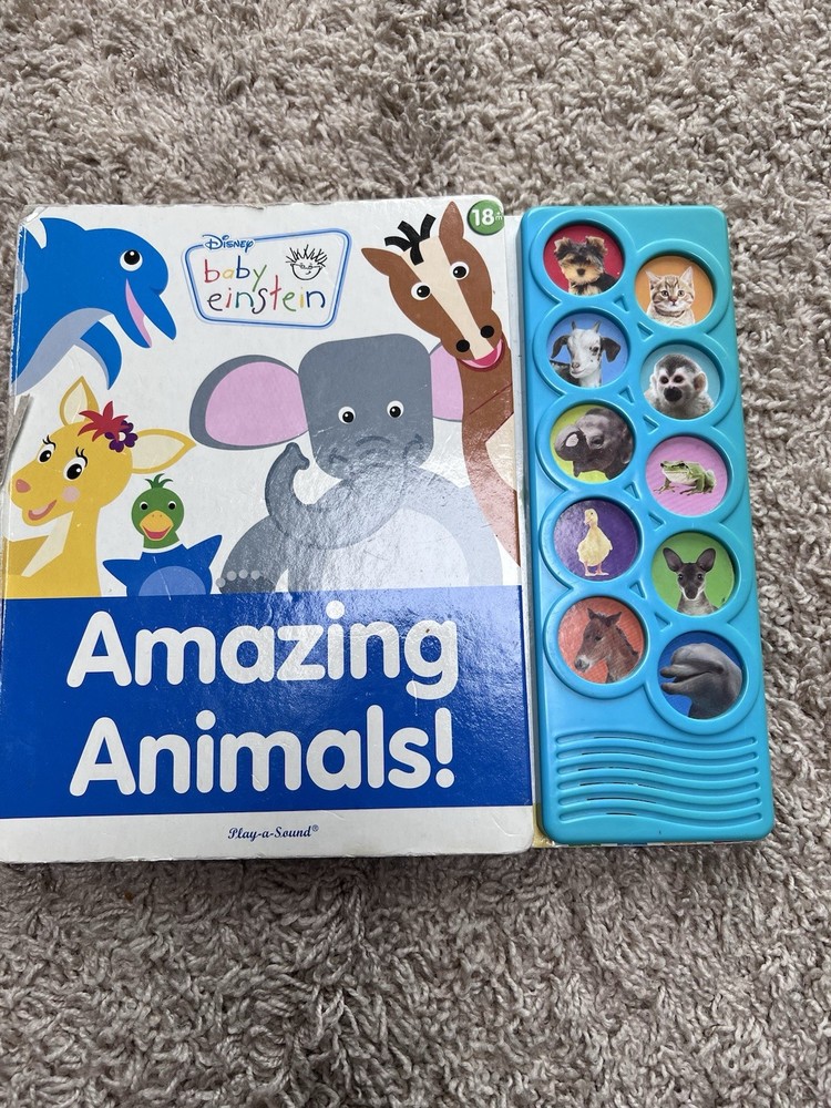 Disney Baby Einstein Amazing Animals! Sound Book, 10 Animal Sounds, 18 Months+