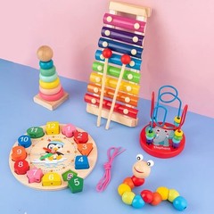 Montessori Baby Toys Kids 3D Wooden Puzzles Early Learning Baby Games Toys Educa