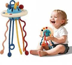 Baby Toy for 12M+, Montessori Sensory Toy Play Set for Toddlers, UFO Pull Str…