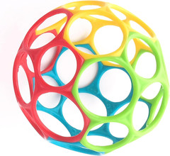 Oball Easy Grasp Classic Ball Bpa-Free Infant Toy in Red, Yellow, Green, Blue, A