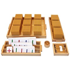 Golden Beads Montessori Toys, Math Manipulatives, Math Bank Game Toys for