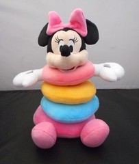 Minnie Mouse Soft Ring Baby Toy 10″ Tall Very Good Condition Clean