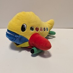 Buckle Toys Plush Children Number Developmental Toy Bolt The Airplane Zipper