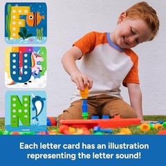 Design & Drill ABCs & 123s – Building Construction Toys for Toddlers, Kids