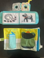 Lovevery Soft Sensory Tactile Book + Silicon Small Book Toy Folder With Pictures