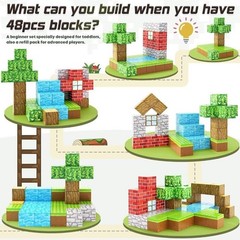Large Magnetic Blocks 1 inch Magnetic Building Blocks for Kids Age 3-5 5-7 6-…