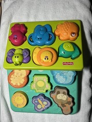 Fisher Price Animal Puzzle Toy Lot Baby Toddler Shape Sorter Learning Set