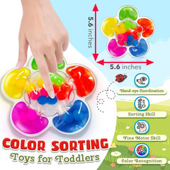 Color Sorting Toys Sensory Toys, Fine Motor Skills Game for Toddlers, Color Matc