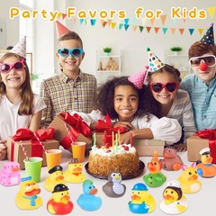 55 Packs Rubber Ducks in Bulk Assortment Jeep for 55PCS 2″ Duck