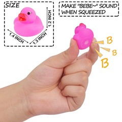 144-Pack Mini Rubber Ducks Set, Colorful Small, Multicolor