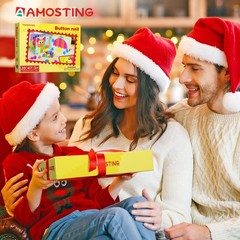 AMOSTING Button Art Toy – Educational 22 cm x 30 x 4.5 cm, multicolored