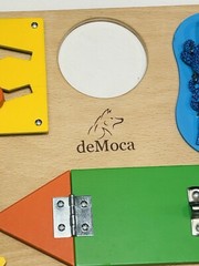 deMoca Toddler Busy Board Montessori Toy 10 Activities Fine Motor Skills