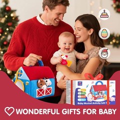 Baby Toys 6-12 – Surprise Barn with Stuffed Farm Animals with Real Sounds – …