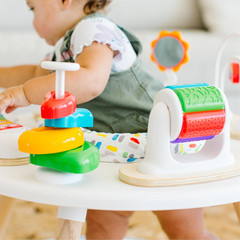 4-In-1 Baby Activity Center | Montessori-Inspired Design | 8 Interactive Toys |